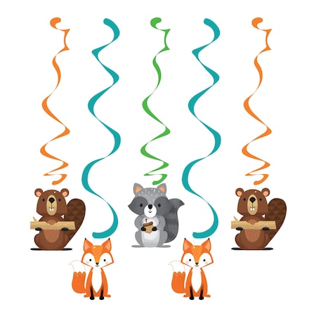 Creative Converting Wild One Woodland Dizzy Danglers, 39", 30PK 344412